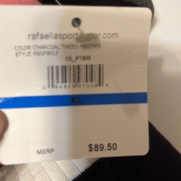 Rafaela cardigan sweater, charcoal , white, black. Xlg - Picture 5 of 6